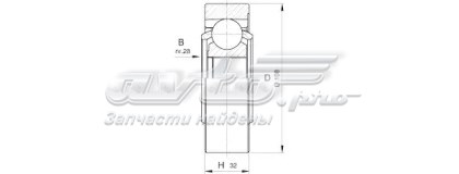 Junta homocinética interior delantera izquierda Alfa Romeo 166 (936)