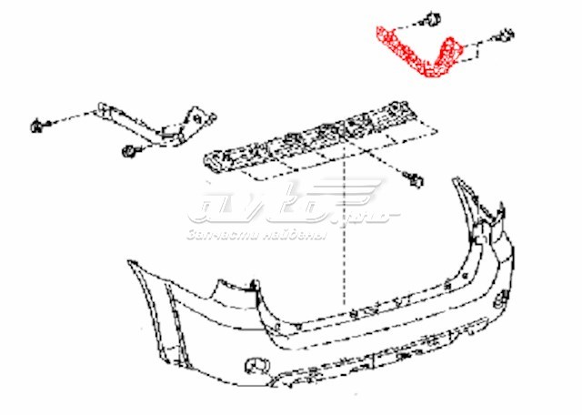 Soporte de parachoques trasero derecho para Toyota FORTUNER (N5, N6)
