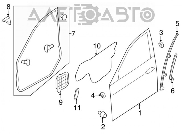 Puerta de coche, delantera, derecha Subaru Forester (S13, SJ)