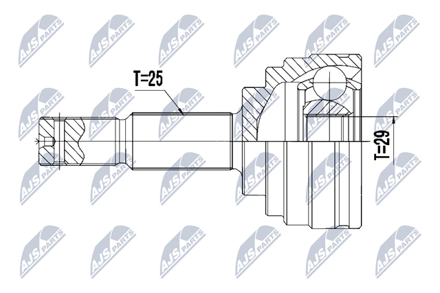 NPZ-NS-093 NTY junta homocinética exterior delantera