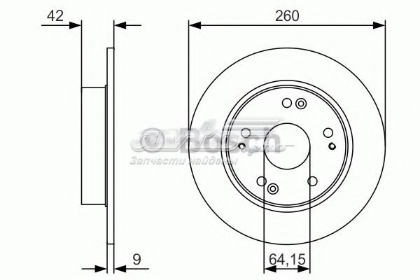 0986479U85 Bosch disco de freno trasero