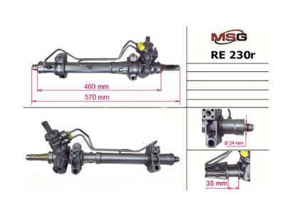 7701471306 Turkey cremallera de dirección