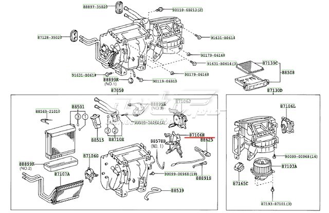 8710635180 Toyota elemento de reglaje valvula mezcladora actuador de compuerta