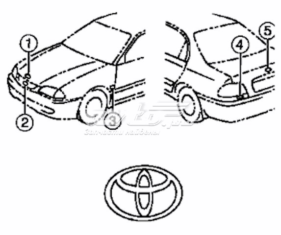 7531105020 Toyota emblema de capó