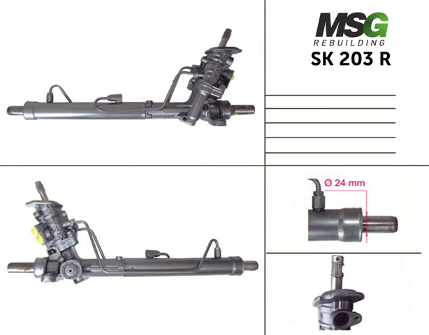 Engranaje de dirección MSG Rebuilding SK203R precio, desde 59,90 EUR