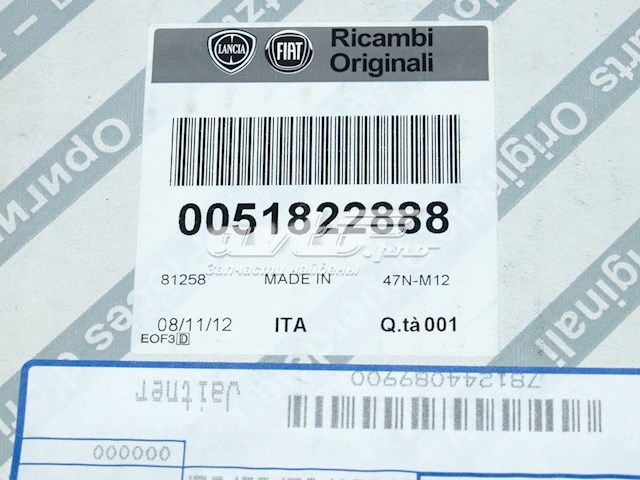 Luz antiniebla derecha Fiat/Alfa/Lancia 51822888