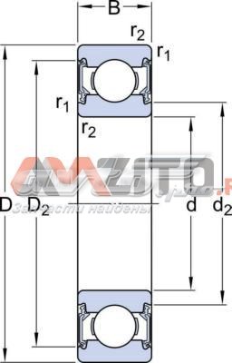 6005.2RSR FAG suspensión, árbol de transmisión