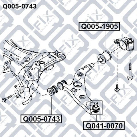 Silentblock suspension Q-fix Q0050743