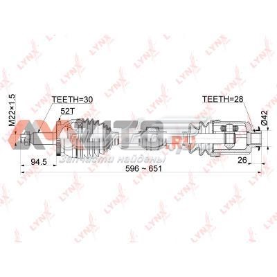 CD1061A Lynxauto árbol de transmisión delantero derecho