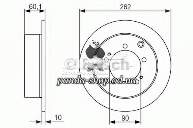 986479603 Bosch disco de freno trasero