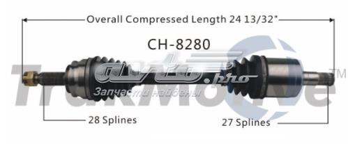 XX52123871AA Market (OEM) árbol de transmisión delantero izquierdo