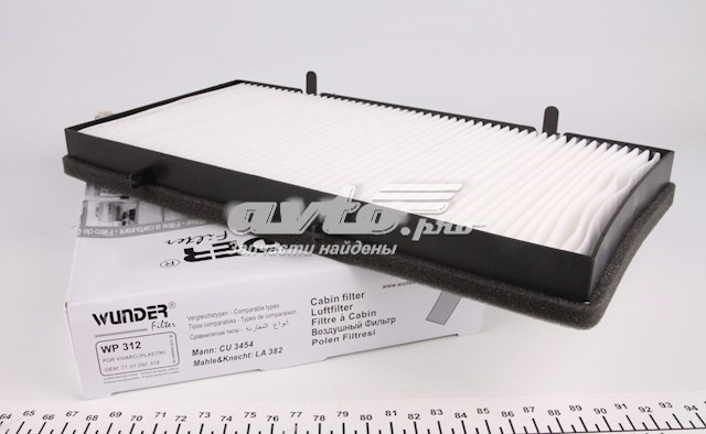 Filtro de cabina Wunder WP312 precio, desde 10,81 EUR