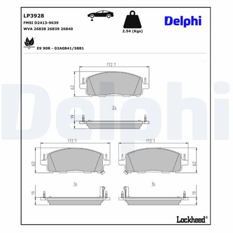 Pastillas de freno D10605MT2B Nissan/Infiniti