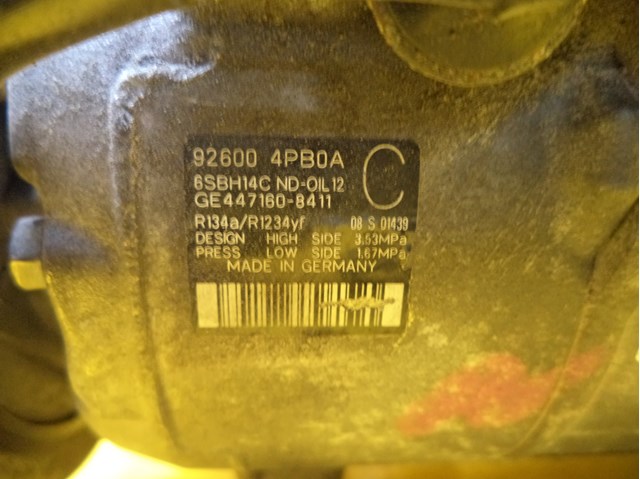 Comprar 926004PB0A Nissan/Infiniti Compresor de aire acondicionado coche