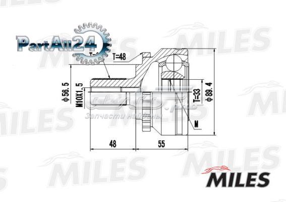 GA20506 Miles junta homocinética exterior delantera