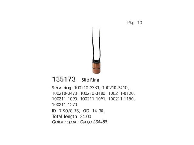 135173 Cargo Colector de rotor de generador