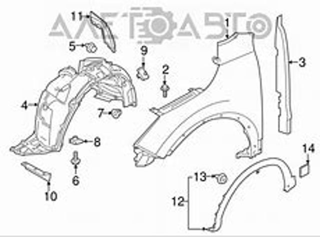 Guardabarros interior derecho, aleta delantera FPS FP5036388 precio, desde 27,36 EUR