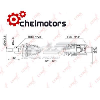 CD1022 Lynxauto árbol de transmisión delantero derecho