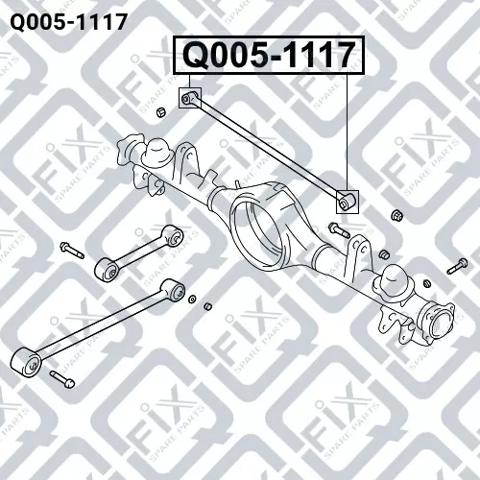 Silentblock de brazo transversal de suspensión trasera Q0051117 Q-fix