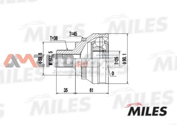 GA20003 Miles junta homocinética exterior trasera