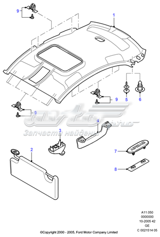 1115721 Ford visera parasol