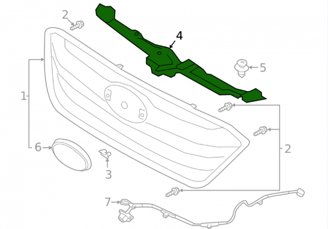 Cubierta del panel frontal (Calibrador De Radiador) Superior Subaru 57731AN14A