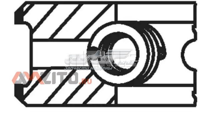 Juego de aros de pistón para 1 cilindro, cota de reparación +0,25 mm Fiat Ducato 3 (250)