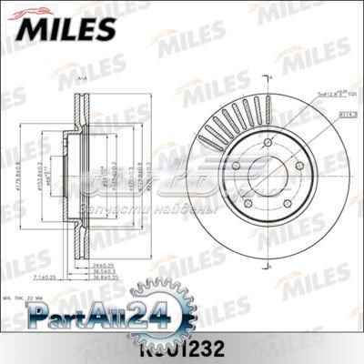 K001232 Miles freno de disco delantero