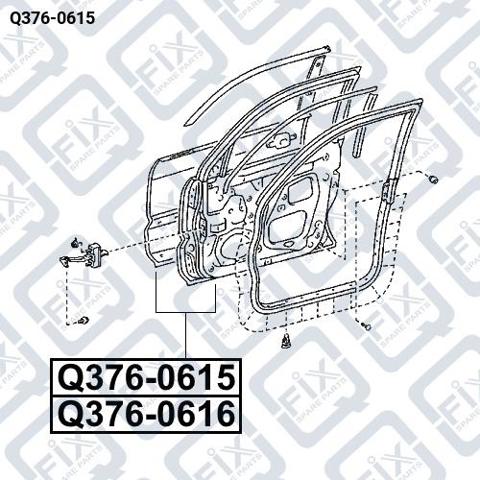 Q376-0615 Q-fix puerta delantera derecha