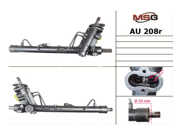 Engranaje de dirección MSG Rebuilding AU208R precio, desde 270,85 EUR