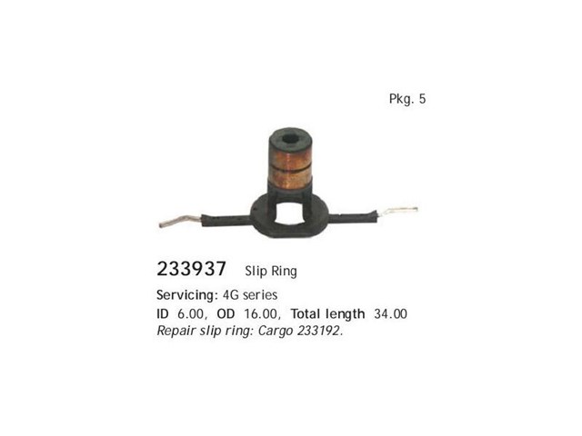 Colector de rotor de generador Cargo 233937