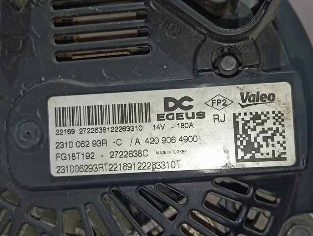 Alternador del motor Renault (RVI) 231006293R precio, desde 135,04 EUR