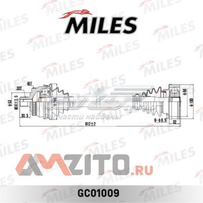 GC01009 Miles árbol de transmisión delantero izquierdo