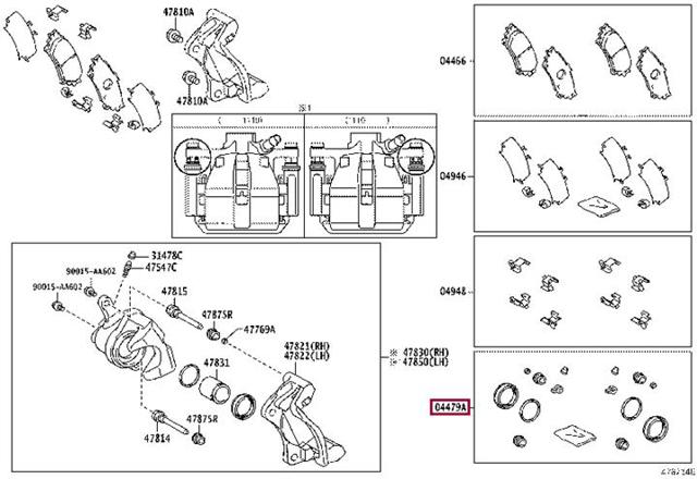 Kit de reparación, pinza de freno trasero Toyota 0447948140 precio, desde 9,59 EUR