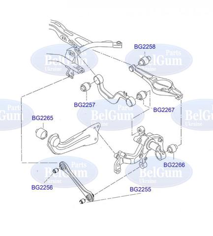 Buje interior del brazo transversal trasero Belgum BG2256