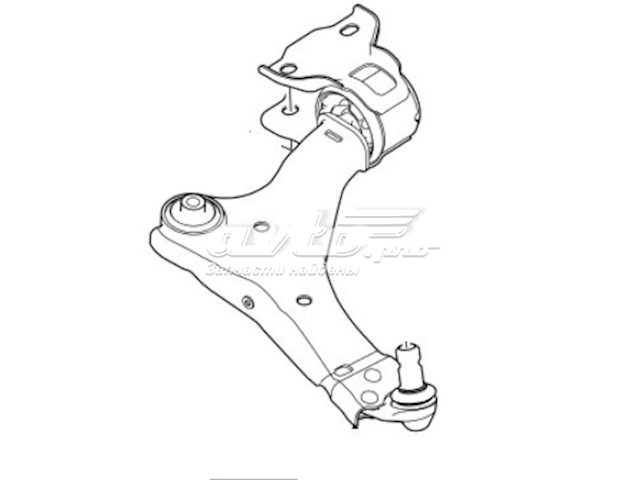 LR060046 Land Rover barra oscilante, suspensión de ruedas delantera, inferior derecha