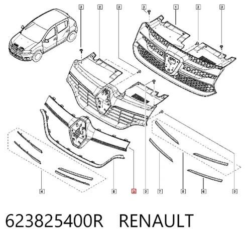 Comprar FP5643991 FPS Moldura de la rejilla del radiador