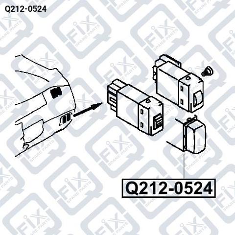 Q212-0524 Q-fix interruptor de la luz antiniebla trasera