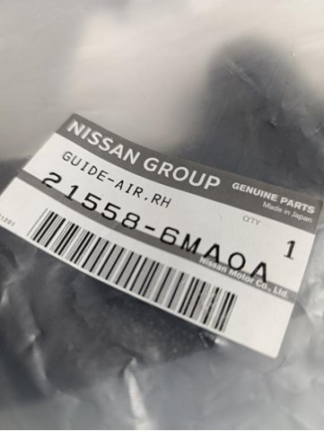 Deflector de aire del radiador 215586MA0A Nissan/Infiniti