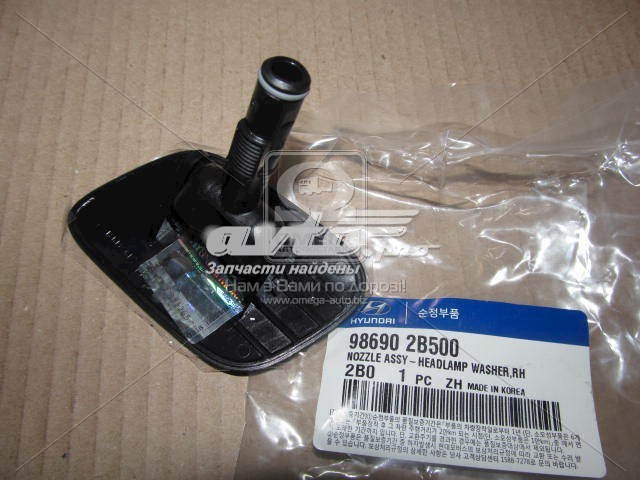 Tobera de agua regadora, lavafaros, delantera derecha Hyundai/Kia 986902B500
