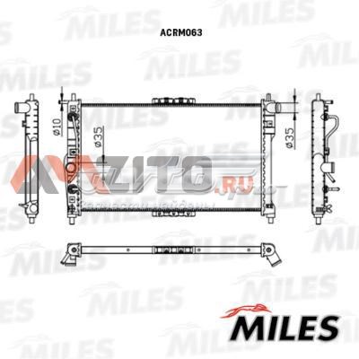 ACRM063 Miles radiador refrigeración del motor