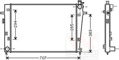 Radiador refrigeración del motor VAN WEZEL 82002204