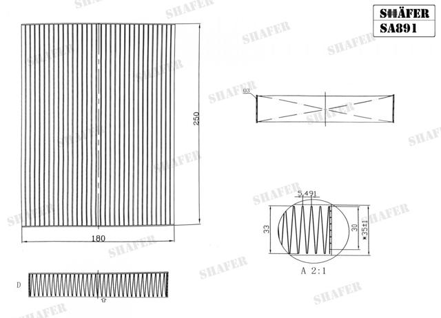 Filtro de cabina Shafer SA891 precio, desde 5,46 EUR