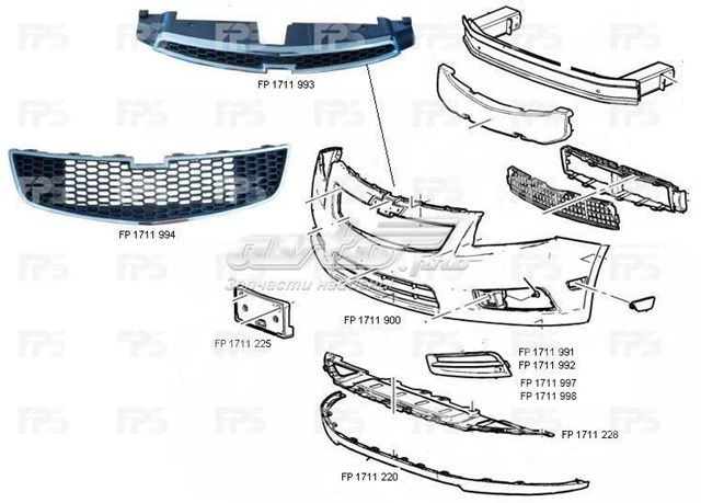 Comprar FP1711900P FPS Defensa delantera