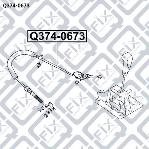 Q374-0673 Q-fix cable de accionamiento, caja de cambios (selección de marcha)