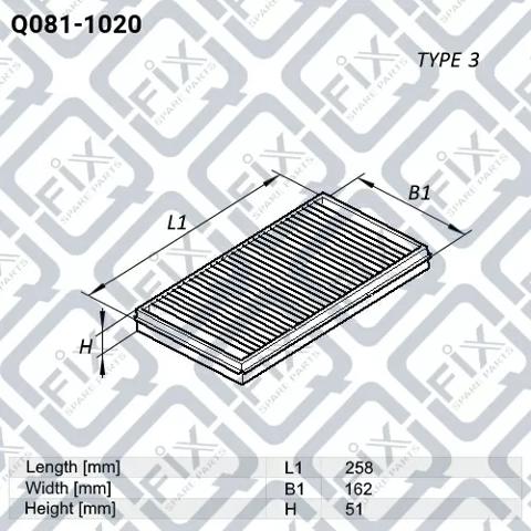 Q0811020 Q-fix Filtro de aire de motor