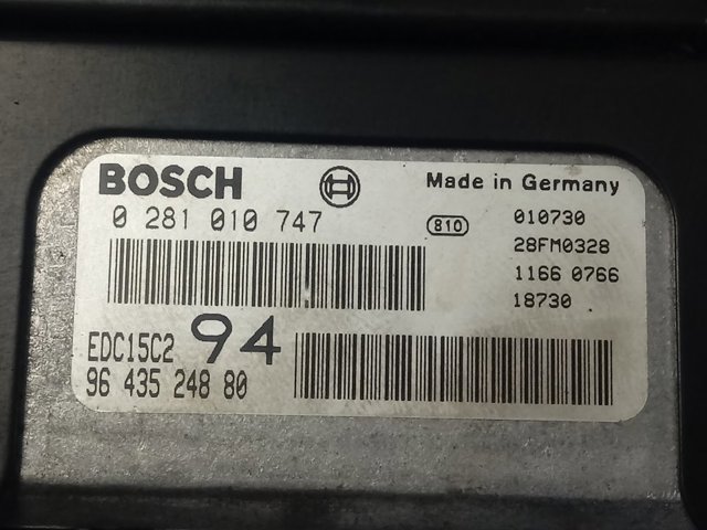 0281010747 Peugeot/Citroen Centralina Del Motor
