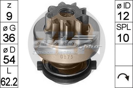 ZN0875 ZEN Bendix motor de arranque