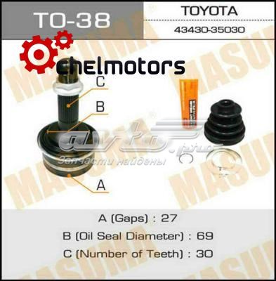TO38 Masuma junta homocinética exterior delantera