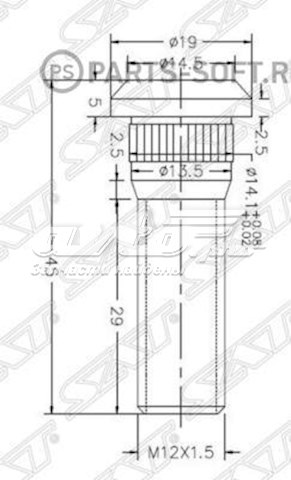 st9094202049 SAT espárrago de rueda delantero